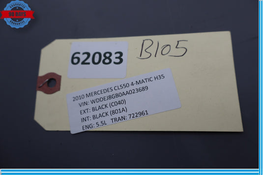 07-14 Mercedes W216 CL550 CL600 Left Driver Door Panel Cover Trim Black Oem
