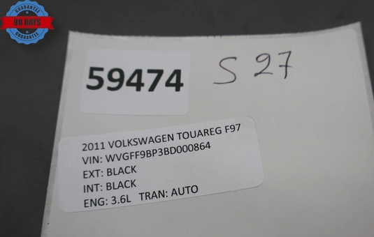 11-14 Volkswagen VW Touareg Front Right Passenger Side Interior Door Panel Oem