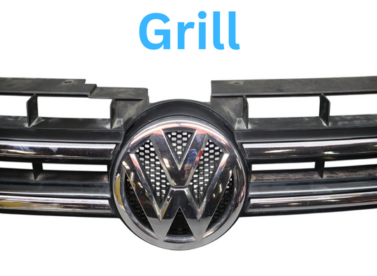 11-14 Volkswagen Touareg Front Bumper Upper Radiator Grill 7P6853651 Oem