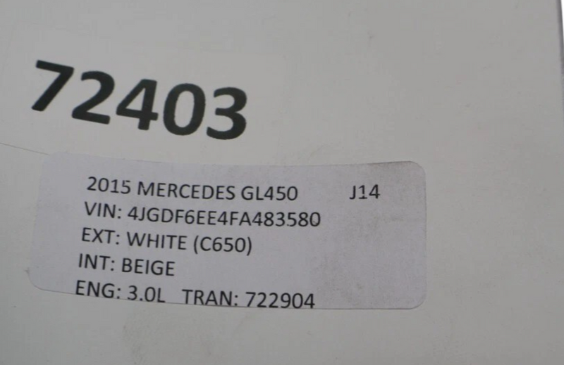 Load image into Gallery viewer, 12-19 Mercedes GL450 GLE43 AMG Front Right Passenger Side Door Window Glass Oem
