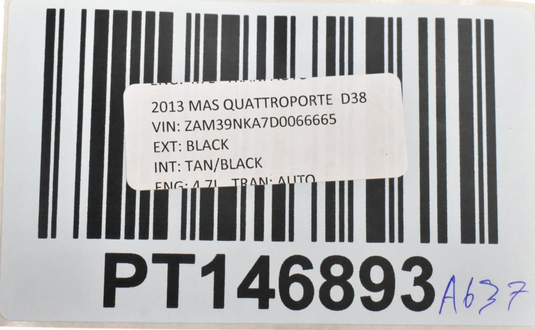 03-13 Maserati Quattroporte Front Left Side Interior Trim A Pillar Suade Oem