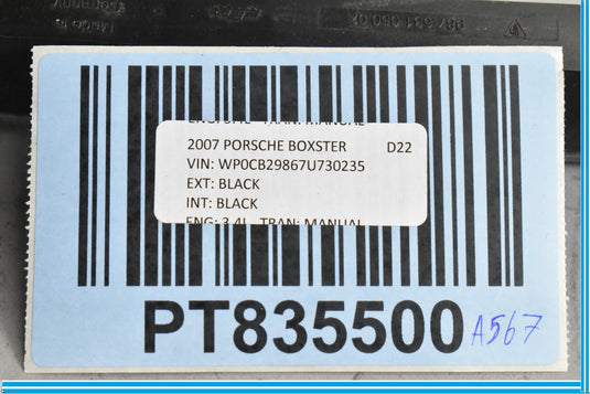 2005-2012 PORSCHE BOXSTER S REAR CENTER HIGH MOUNT BRAKE STOP 3RD LIGHT LAMP OEM