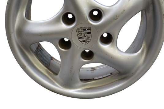 97-05 Porsche Boxster 911 Front Alloy Wheel Rim Disc 17x7 17" R17 Silver Oem