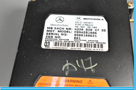 00-06 Mercedes CL500 S500 W215 Voice Communication Control Module 2208204785 Oem