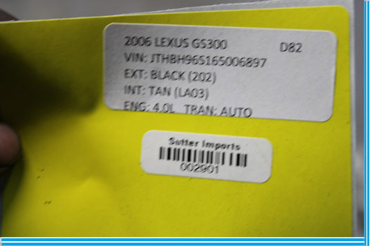 06-11 Lexus GS300 GS350 GS450h Rear Deck Trunk Lid Shell Oem