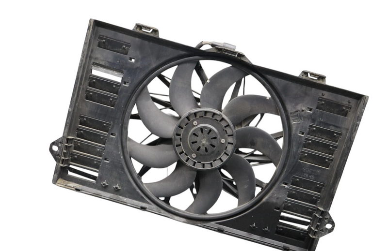 Load image into Gallery viewer, 10-16 Porsche Panamera Engine Radiator Cooling Fan W/ Motor Assembly Black OEM
