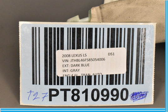 07-12 Lexus XF40 LS460 Rear Right Side C Pillar Cover Trim 6247150030 Oem