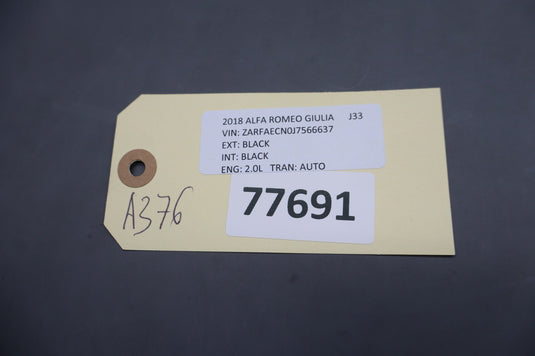 17-19 Alfa Romeo Giulia Dash Right Passenger Side End Cap Cover Trim Panel Oem