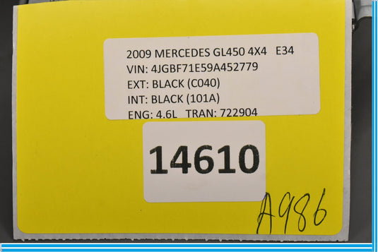 06-13 Mercedes GL550 GL450 Power Inverter Computer Control Module Unit Oem
