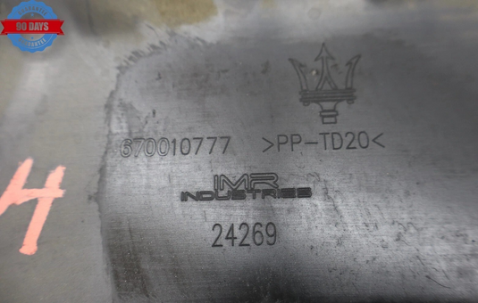 14-19 Maserati Ghibli Rear Bumper Center Lower Molding Trim 670010777 OEM