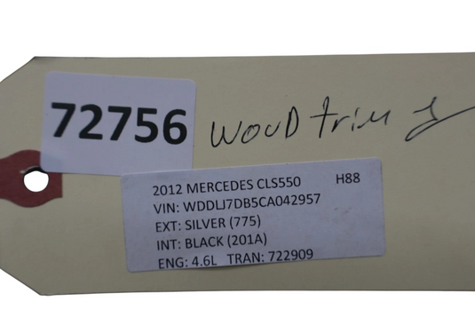 12-18 Mercedes W218 CLS550 Center Dashboard Dash Trim Molding Wood Cover Oem
