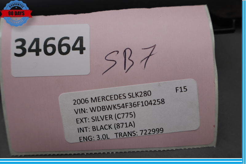 Load image into Gallery viewer, 05-11 Mercedes R171 SLK280 Front Right Seat Back Trim Cover Panel Black Oem
