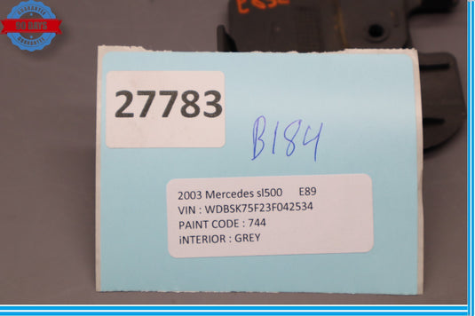 03-06 Mercedes SL600 SL500 Left Driver Side Side Seat Trim Gray Oem
