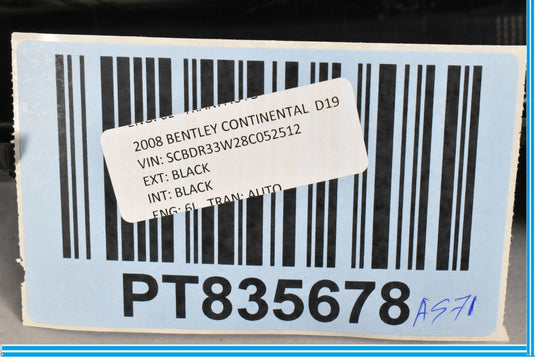 Bentley Continental GT - LH Front Cover For Seat Control ECU - P/N 3W0959509B