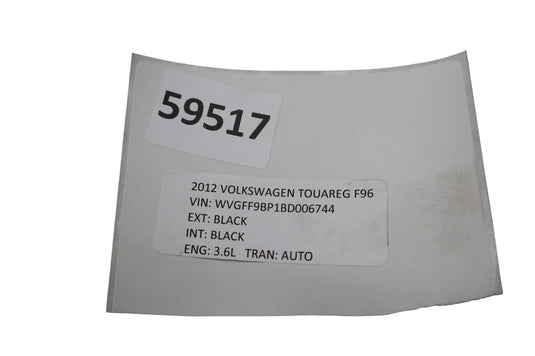11-17 Volkswagen Touareg Front Left Side Fender Wind Assembly 7P6821105E OEM