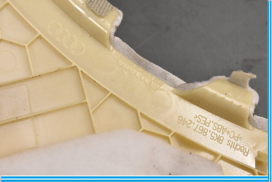 09-16 Audi A4 Right Passenger Side Interior D Pillar Trim Cover Panel Oem