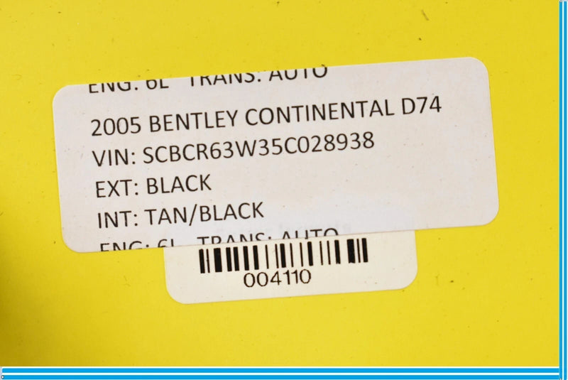 Load image into Gallery viewer, 03-10 Bentley Continental Rear Right Upper Seat Cushion Beige 3W3885511 OEM
