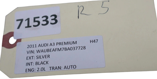 09-13 Audi A3 4-Spoke Driver Steering Wheel Leather Black 8R0419091 Oem