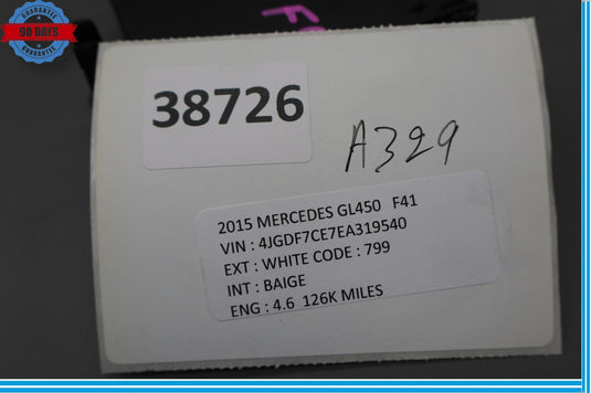 12-19 Mercedes GL550 GL450 X166 Rear Left Driver Side Door Control Module Oem