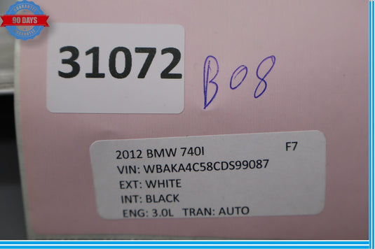 09-15 BMW 740i 750i Fuel Tank Filler Door Lid Cover Cap Oem