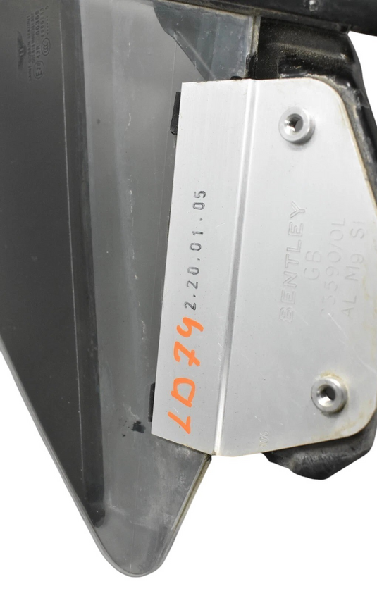 03-10 Bentley Continental GT Left Driver Side Vent Glass Window Panel Black Oem