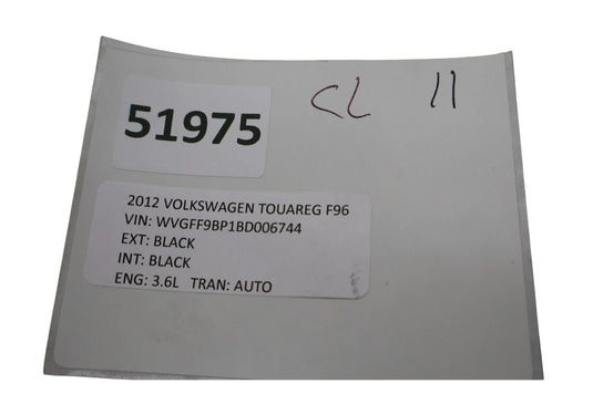 11-17 Volkswagen VW Touareg Rear Left Driver Side Lower Bottom Seat Cushion OEM