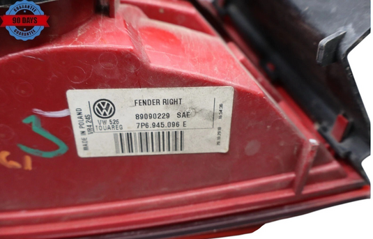 11-14 Volkswagen VW Touareg Right Side Outer Tail Light Lamp 7P6945096E Oem