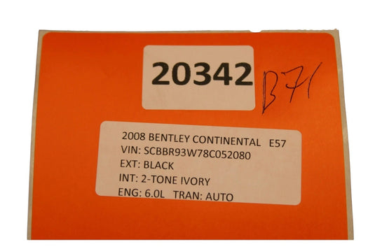 06-12 Bentley Continental Front Right Seat Occupancy Sensor Module Unit Oem