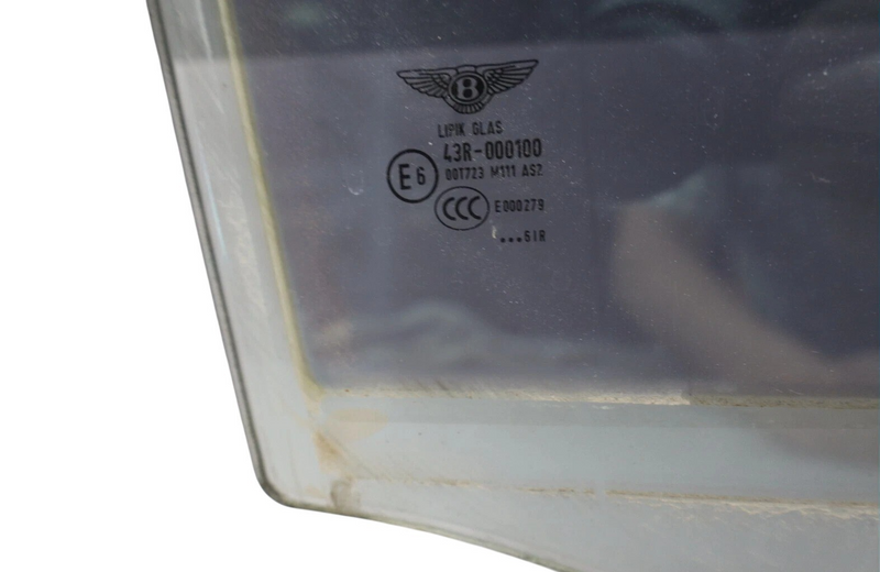 Load image into Gallery viewer, 06-13 Bentley Continental Flying Spur Rear Right Side Door Window Glass OEM
