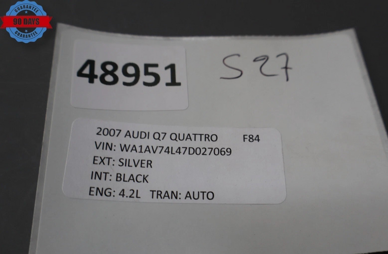 Load image into Gallery viewer, 07-15 Audi Q7 4L Rear Left Driver Side Interior Door Panel Black 4L0867305C OEM
