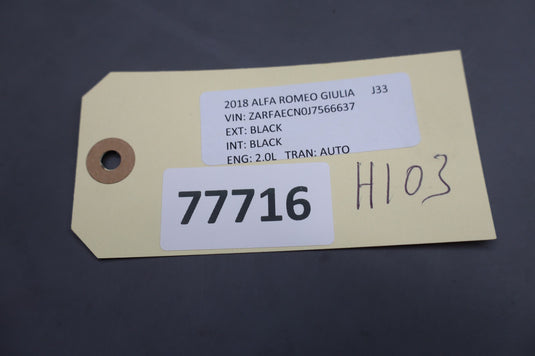 17-20 Alfa Romeo Giulia Dash Dashboard Right Side Molding Cover Trim Oem