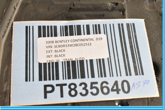 2008 Bentley Continental Steering Column Lower Surround Foam 3D0858627B