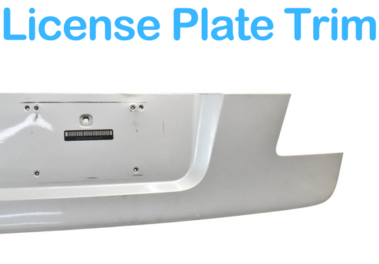 09-15 BMW F01 740i 750i Rear Trunk Lid License Plate Trim Cover Panel White Oem
