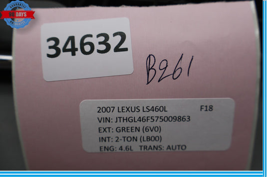 07-12 Lexus LS460 Rear Left Driver Side Exterior Door Handle Oem