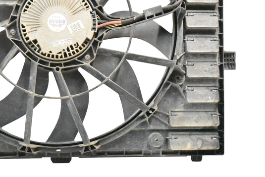 11-17 Porsche Cayenne 958 Radiator Cooling Thermo Fan Motor Shroud Assembly OEM