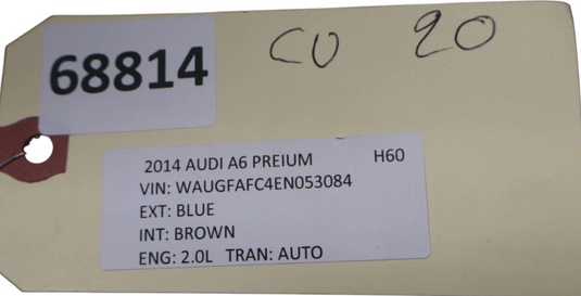 12-18 Audi A6 Rear Left Driver Side Top Upper Seat Cushion Leather 4G0885775 Oem