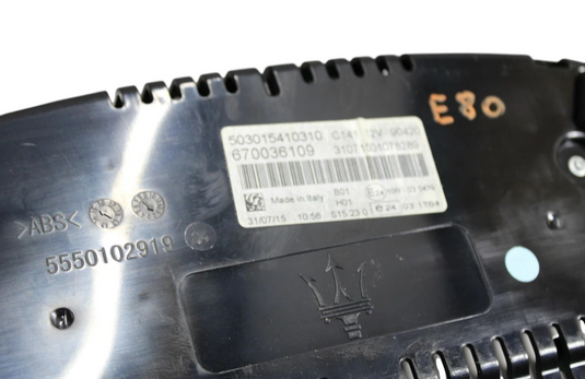 14-17 Maserati Ghibli Speedometer Instrument Cluster Gauge Black 670036109 Oem