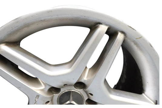 11-12 Mercedes SL55 AMG 18" Rear Wheel Rim Silver 5 Twin Spoke A2304012902 OEM