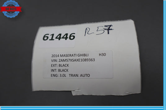 14-17 Maserati Ghibli Rear Left Side Center Seat Belt Seatbelt Buckle Oem