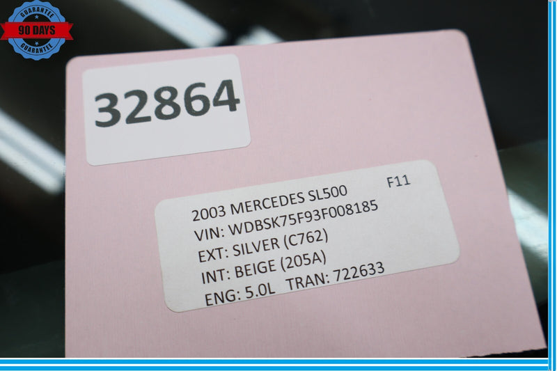 Load image into Gallery viewer, 03-12 Mercedes R230 SL550 SL500 Rear Left Side Quarter Window Glass Oem
