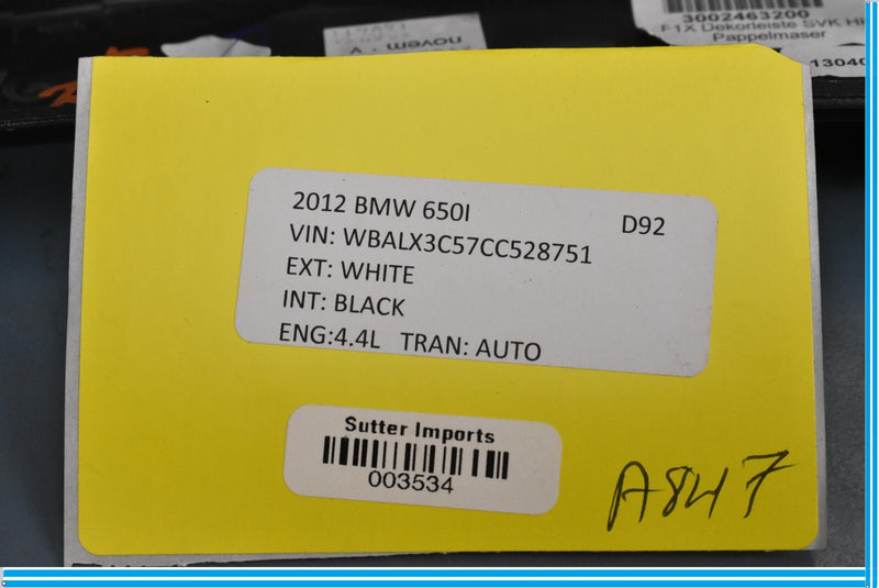Load image into Gallery viewer, 12-18 BMW 650i 640i F12 Rear Right Quarter Panel Trim Oem
