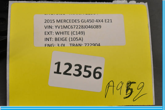 13-16 Mercedes GL450 X166 Center Console Bezel Trim Cover Panel Oem