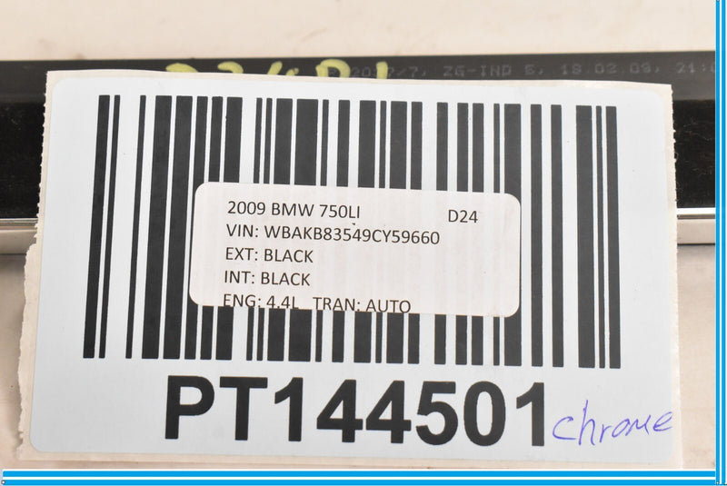 Load image into Gallery viewer, 09-15 BMW 750i 750Li F01 F02 Rear Left Driver Inner Window Channel Cover Oem
