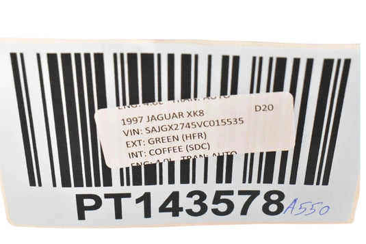 97-99  Jaguar XK8 X100 Front Right Passenger Seat Belt Retractor HJA7010AB Oem