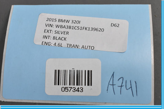 12-18 BMW 320i 328i 428i F30 Rear Right C Pillar Cover Trim Panel 7221004 Oem