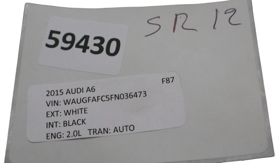 08-20 Audi A6 Quattro Front Left Driver Side Lower Seat Track Frame W/ Motor Oem