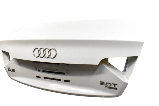 08-16 Audi A5 Quattro Coupe Rear Trunk Deck Lid Hatch Trim Cover Panel White OEM