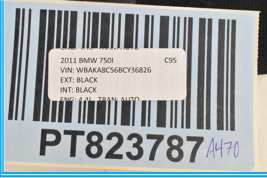 09-12 BMW 750i 750Li F01 F02 Front Left Driver Seat Belt Retractor Black Oem