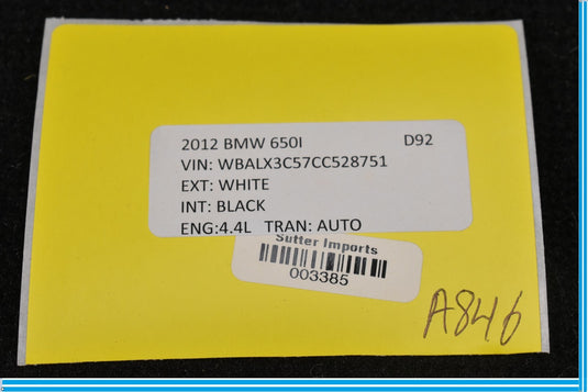 12-18 BMW 650i 640i F12 Left & Right Seat Custom Fit Carpet Floor Mats Oem