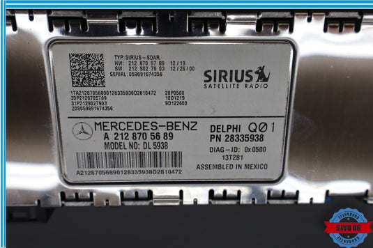 12-19 Mercedes GL450 GL550 Sirius Satellite Radio Receiver 2128705689 Oem